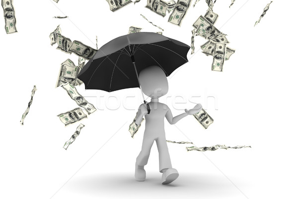Tanımlama para yağmur yeşil finanse Stok fotoğraf © digitalgenetics