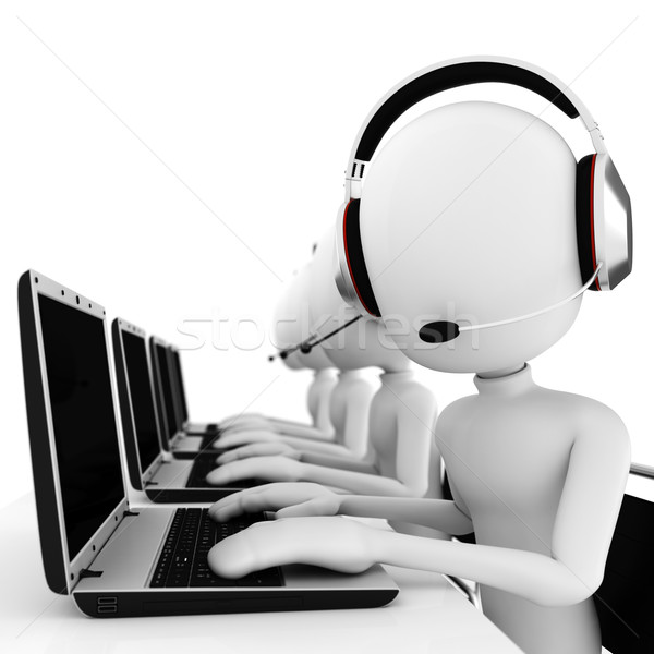 3d man call center Stock photo © digitalgenetics