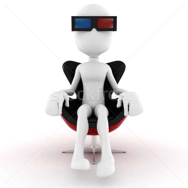 3d man 3D film visage homme [[stock_photo]] © digitalgenetics