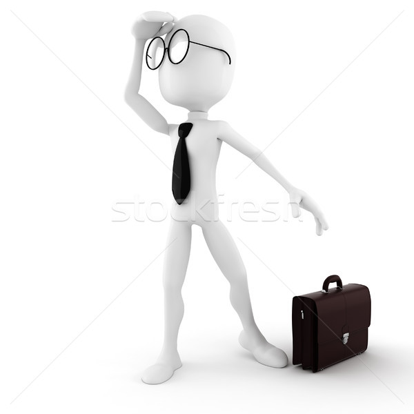 Stock photo: 3d man looking for job opportunity