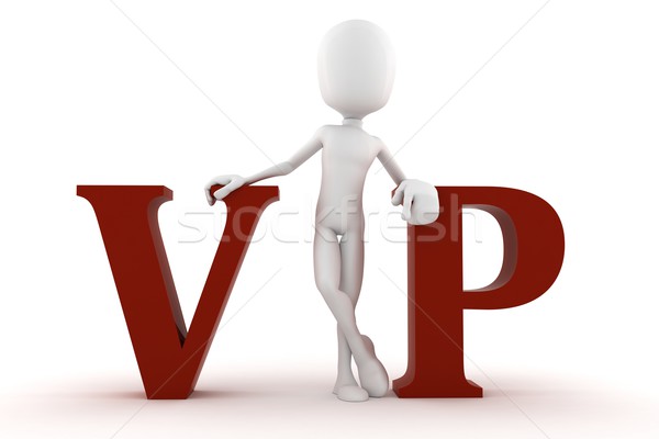 3d man VIP isolated on white background Stock photo © digitalgenetics