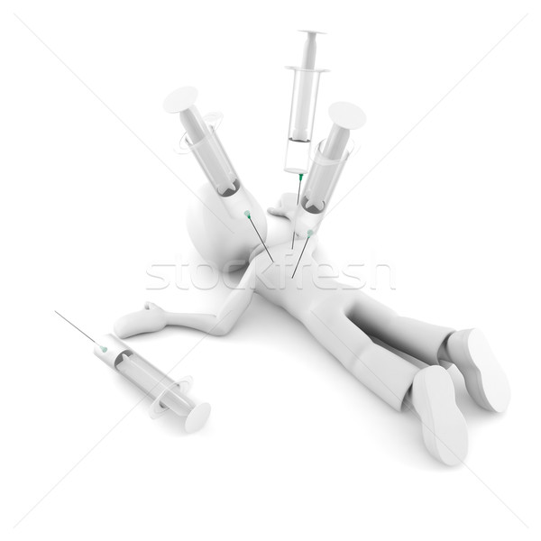 3d ember drog szenvedélybeteg fehér kéz férfi Stock fotó © digitalgenetics