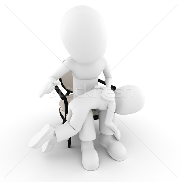 3d man famille punition bois enfant fond [[stock_photo]] © digitalgenetics