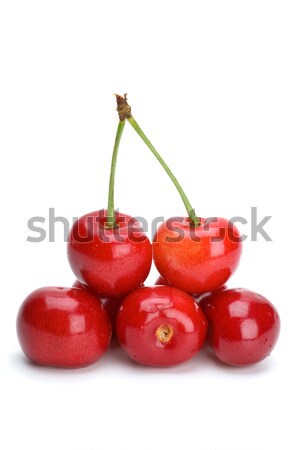 Rojo cerezas aislado blanco frutas cereza Foto stock © digitalr