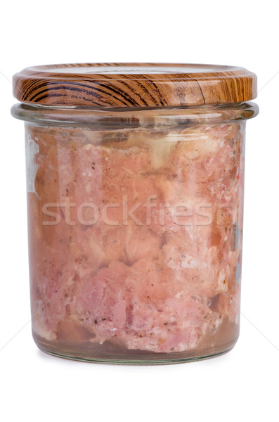Canned meat in glass jar Stock photo © digitalr