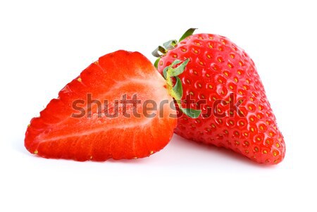 Ripe red strawberry. Whole and half Stock photo © digitalr