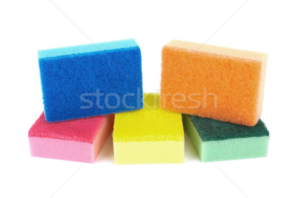 Five sponges of different colors Stock photo © digitalr