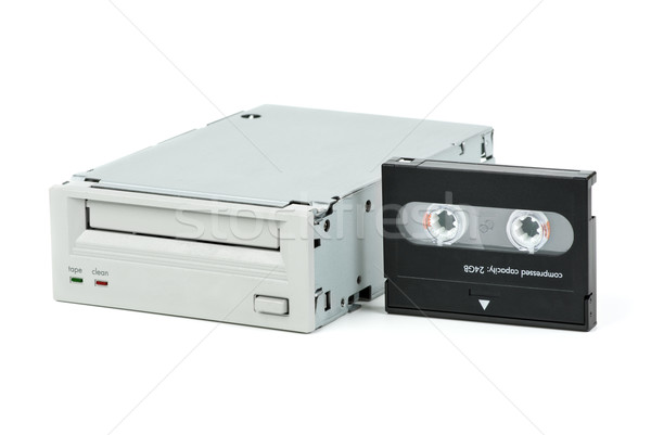 Intern tape drive eenheid cassette geïsoleerd Stockfoto © digitalr