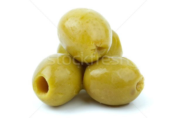 Stock photo: Close-up shot of some pitted olives