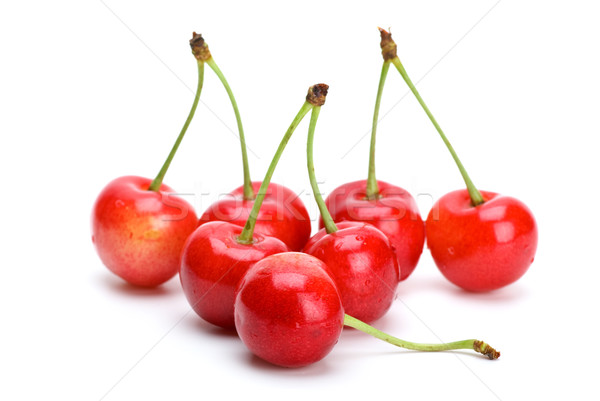 Some pink cherries with stalks Stock photo © digitalr