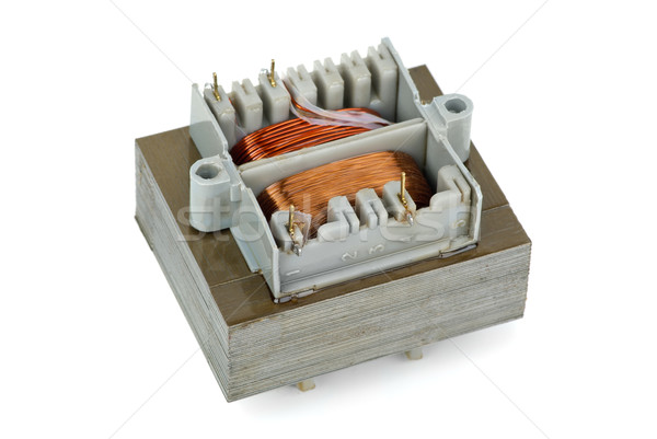 дешево власти трансформатор изолированный белый Сток-фото © digitalr