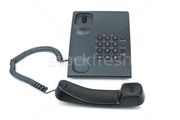 Black phone with handset near Stock photo © digitalr