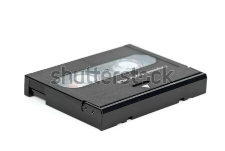 Kaseta odizolowany biały czarny cyfrowe danych Zdjęcia stock © digitalr