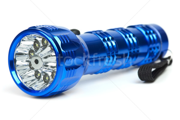 Blue metal LED flashlight Stock photo © digitalr