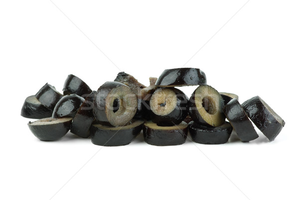 Small pile of sliced black olives Stock photo © digitalr