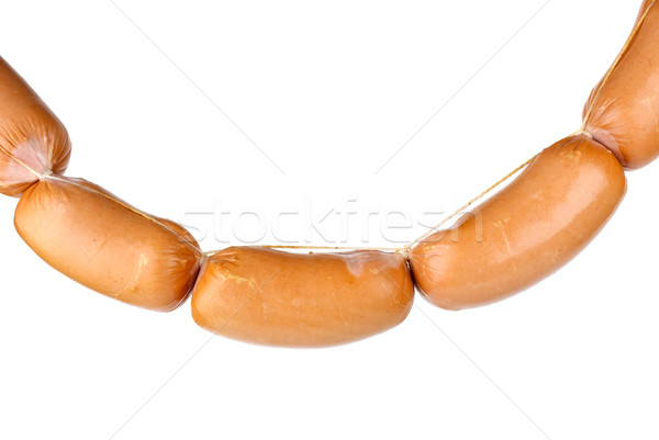 Chain of sausages isolated on the white background Stock photo © digitalr