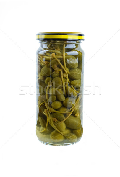 Glass jar with marinated capers fruits Stock photo © digitalr
