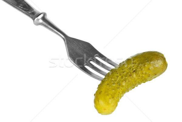 Marinated cucumber and fork Stock photo © digitalr