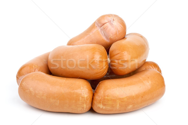 Pile of sausages isolated on the white background Stock photo © digitalr