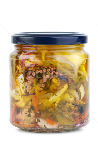 Seafood conserved in glass jar Stock photo © digitalr