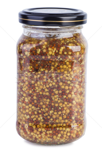 Mustard in a glass jar Stock photo © digitalr