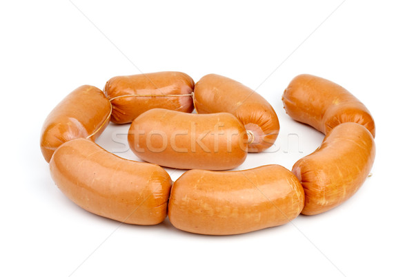 Few sausages isolated on the white background Stock photo © digitalr