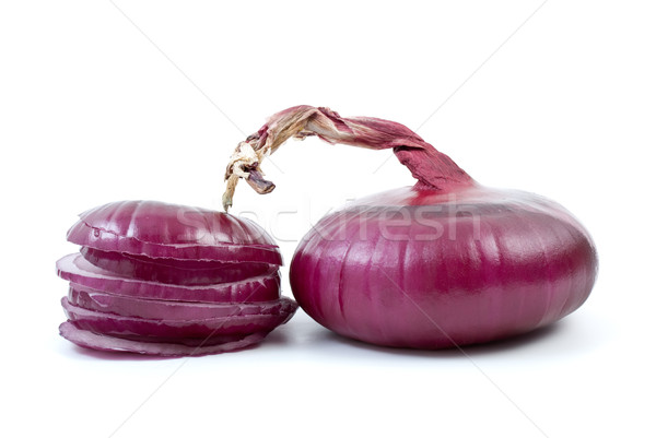 紫色 洋蔥 片 孤立 白 新鮮 商業照片 © digitalr