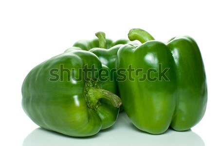 Three green sweet peppers Stock photo © digitalr