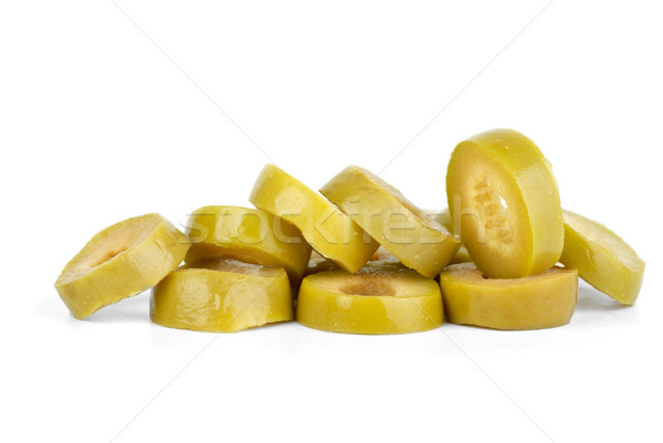 Few sliced green olives Stock photo © digitalr