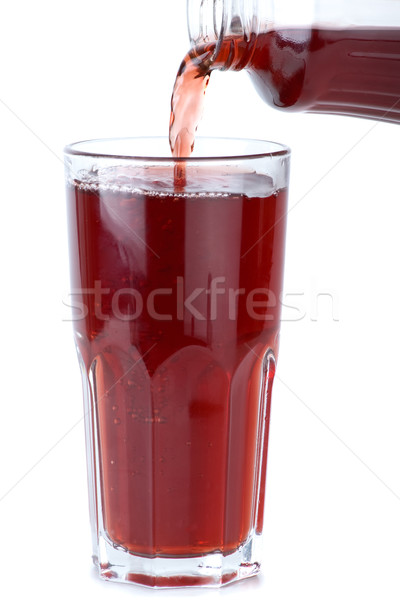 Szkła granat soku odizolowany biały owoców Zdjęcia stock © digitalr