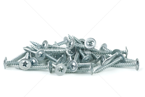 Pile of galvanized screws Stock photo © digitalr