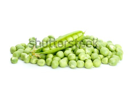Cracked pod over pile of green peas Stock photo © digitalr
