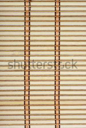 Close-up ofbamboo stick straw mat Stock photo © digitalr