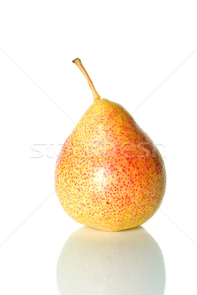 Fleckig Birne isoliert weiß Obst gelb Stock foto © digitalr
