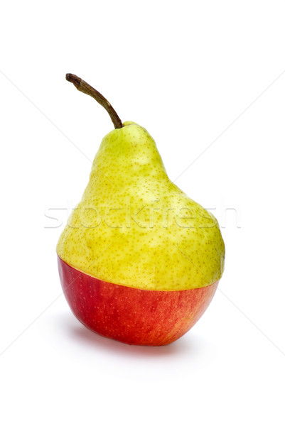 Melez yalıtılmış beyaz elma meyve sarı Stok fotoğraf © digitalr
