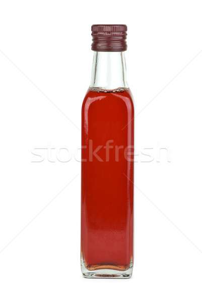 玻璃 瓶 紅葡萄酒 醋 孤立 白 商業照片 © digitalr