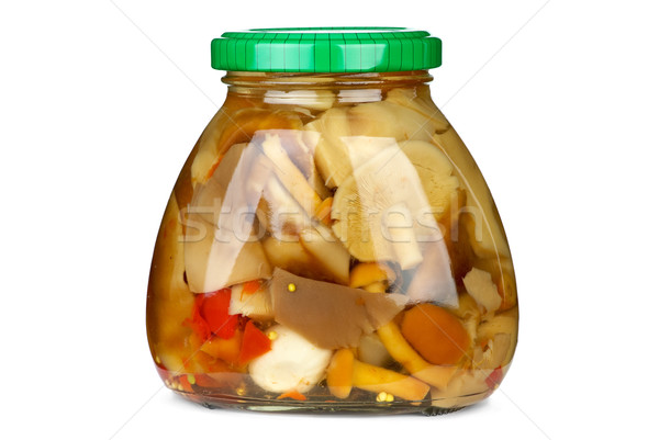 Mushroom assortment conserved in glass jar Stock photo © digitalr