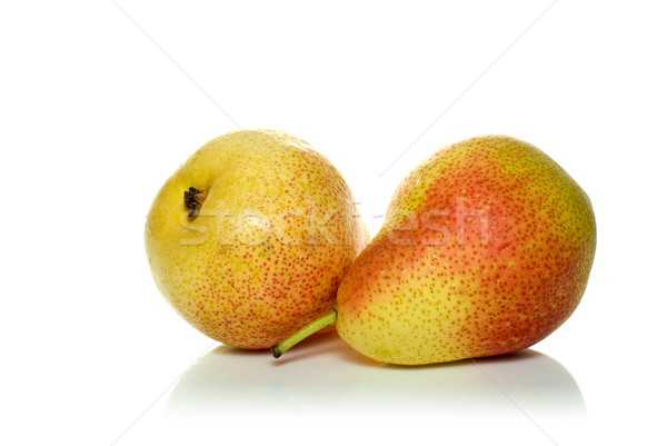 Paar fleckig Birnen isoliert weiß Obst Stock foto © digitalr