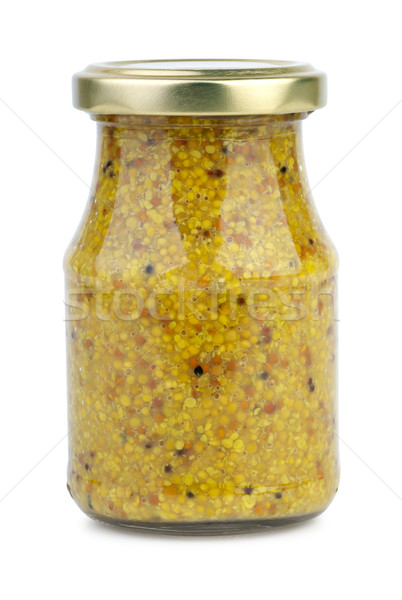 Glass jar with french mustard (Moutarde de Dijon) Stock photo © digitalr