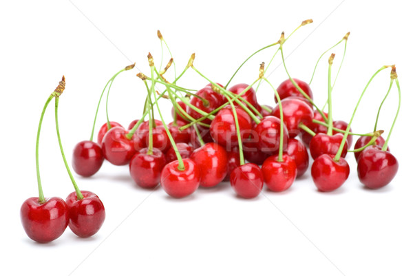 Some ripe red cherries with stalks Stock photo © digitalr