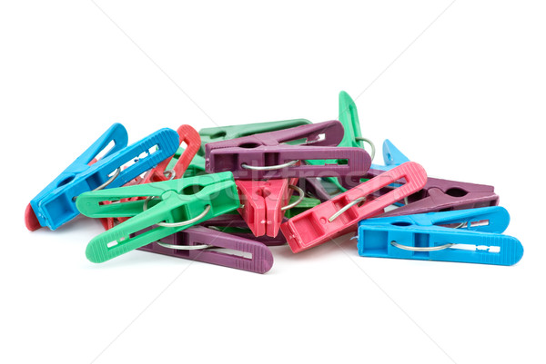 Pile of cheap plastic clotespins Stock photo © digitalr