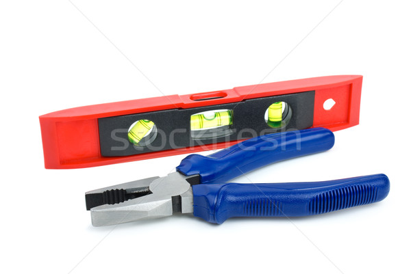 Bubble level tool and pliers Stock photo © digitalr