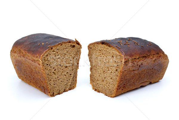 Two chunks of rye bread with anise Stock photo © digitalr