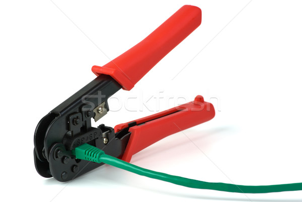 Crimping cutting tool in the action Stock photo © digitalr