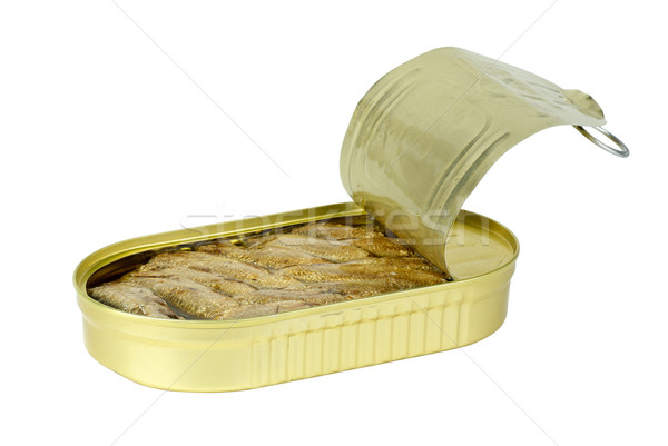 Half-opened tin can with conserved sprat fish Stock photo © digitalr