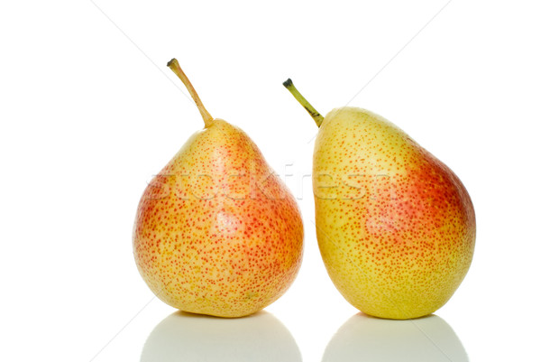 Paar fleckig Birnen isoliert weiß Obst Stock foto © digitalr
