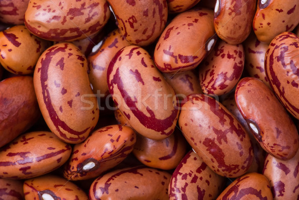 Stock photo: Spotty red haricot beans macro