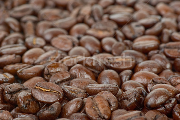 Kaffeebohnen seicht Schwerpunkt Punkt senken Stock foto © digitalr