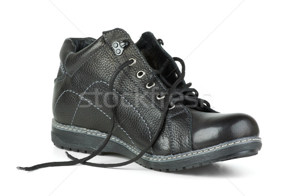 Black leather boot Stock photo © digitalr