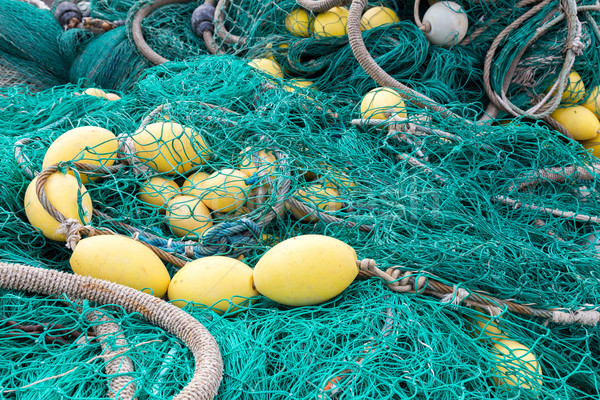 Halászat háttér hálózat kék csónak ipar Stock fotó © digoarpi